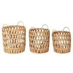 Paris Prix Lot de 3 Paniers de Rangement  Ajouré  40cm Naturel