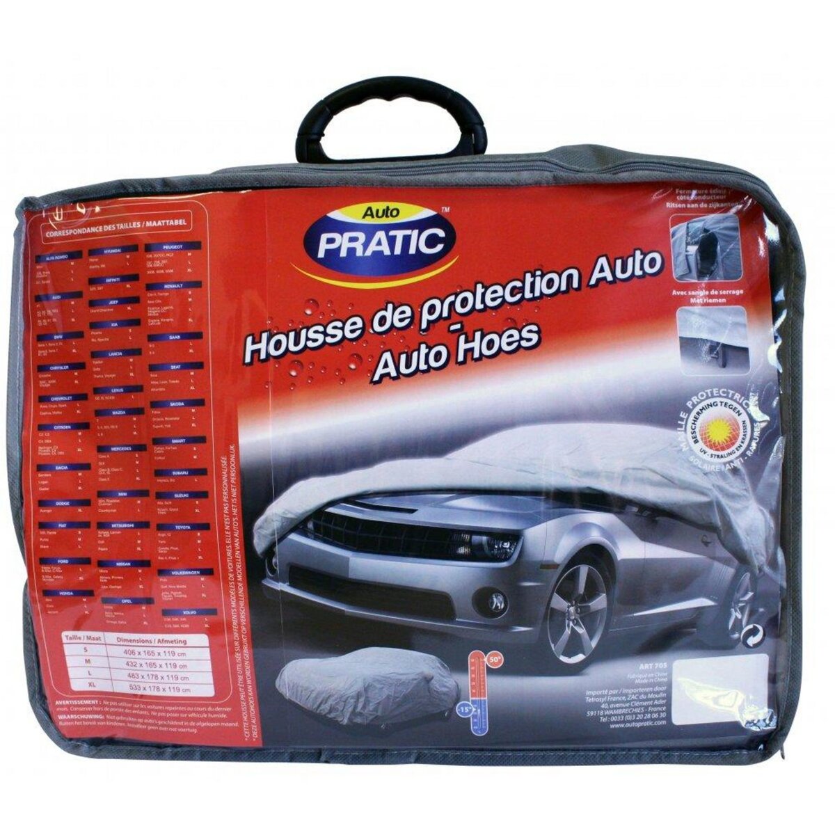 Housse de protection Auto taille S - Auto Pratic pas cher 