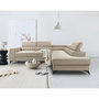 Voir la diapositive 1 : BEST MOBILIER Aneta - canapé d'angle droit 5 places - convertible avec coffre et têtières - en velours