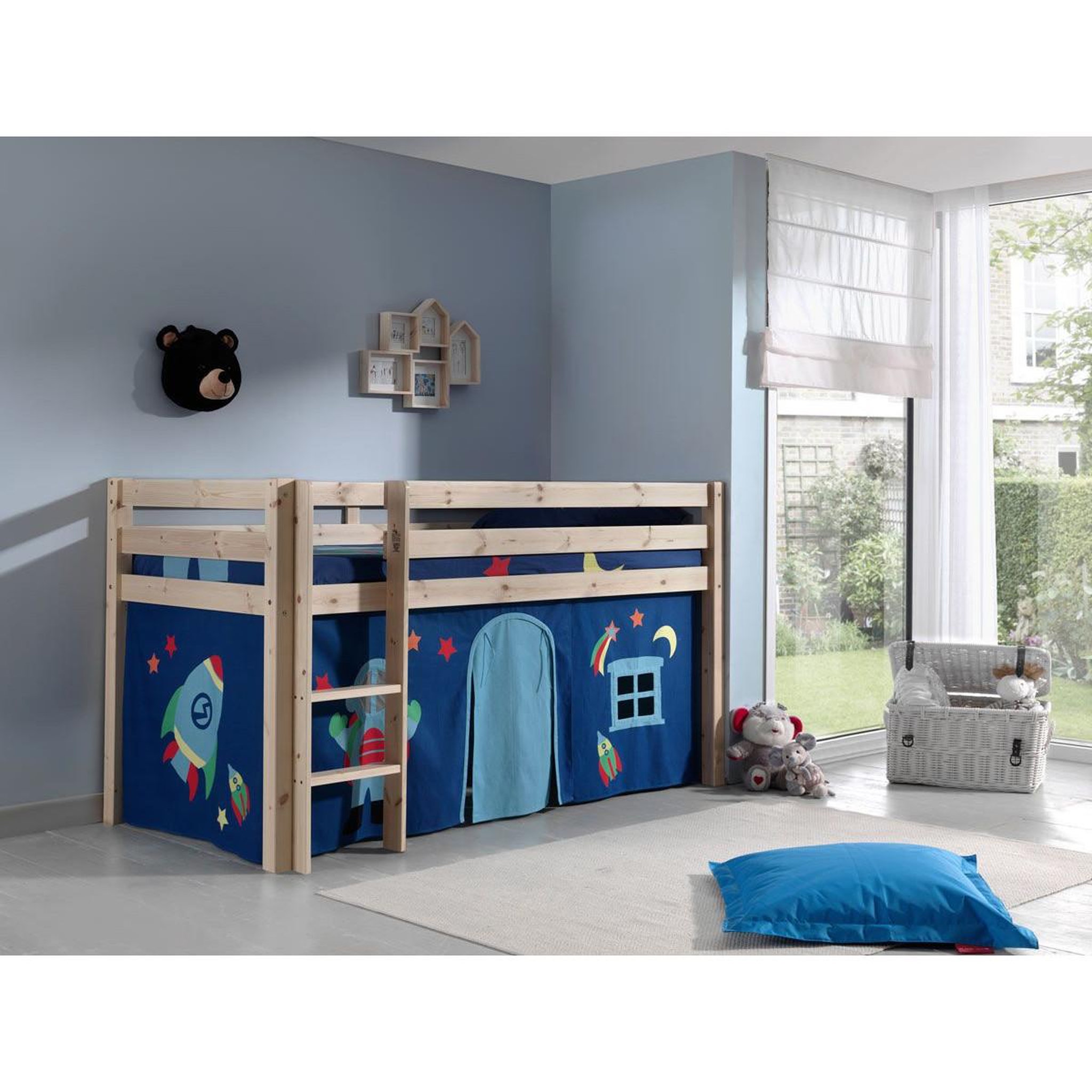 Voir la diapositive 3 : Paris Prix Pack - lit enfant, tente & 3 pochettes  pino astronaute ii  naturel