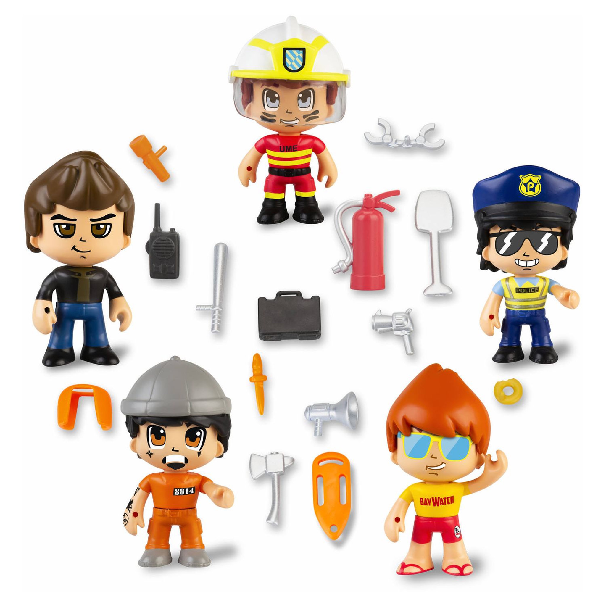 Voir la diapositive 1 : Lot de 5 figurines Pinypon Action