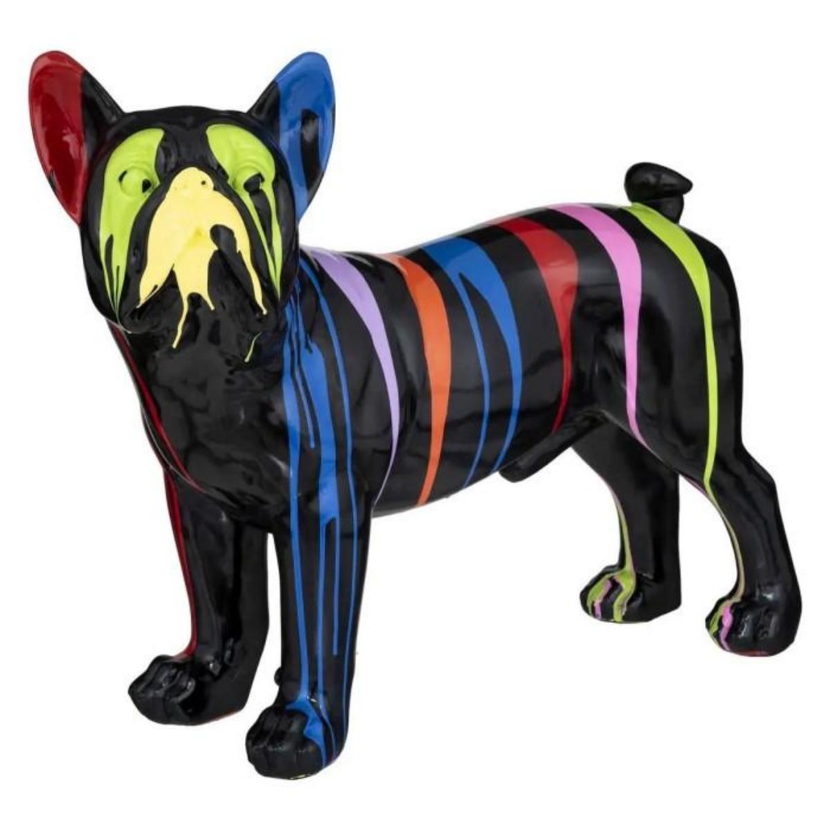 Paris Prix Statuette Déco Chien  Trash  58cm Noir