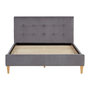 Voir la diapositive 3 : HomeStyle4U Lit 2 Places 140x200 Gris cm avec Sommier à Lattes