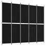 VIDAXL Cloison de separation 5 panneaux Noir 250x220 cm Tissu