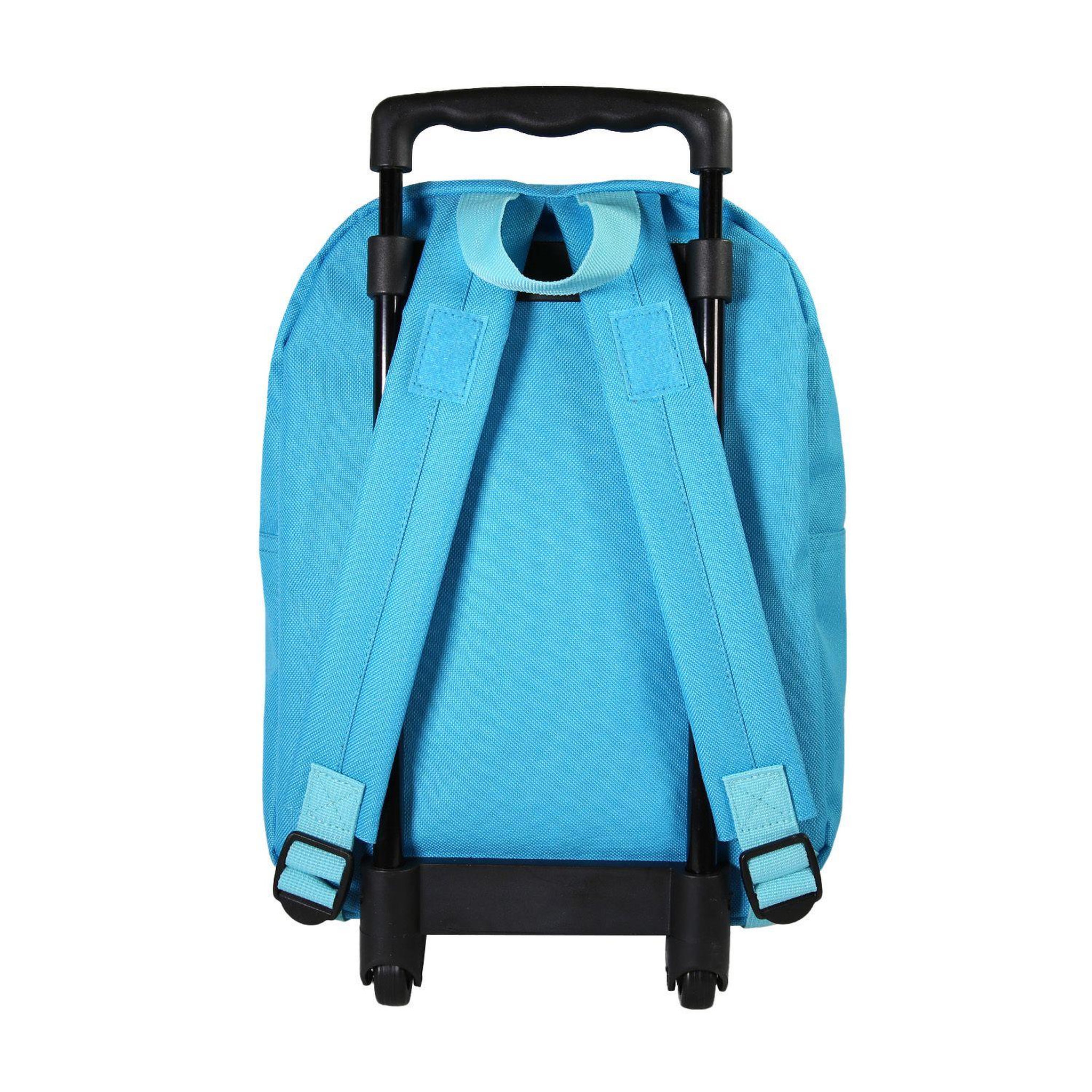 Voir la diapositive 4 : Bagtrotter Bagtrotter - Vaiana - Disney - Sac à Dos Scolaire à Roulettes  - Bleu - 1 Compartiment Zippé - Bretelles Matelassées - 25x12x32cm - Matière Polyester - Sac à Dos Scolaire Maternelle