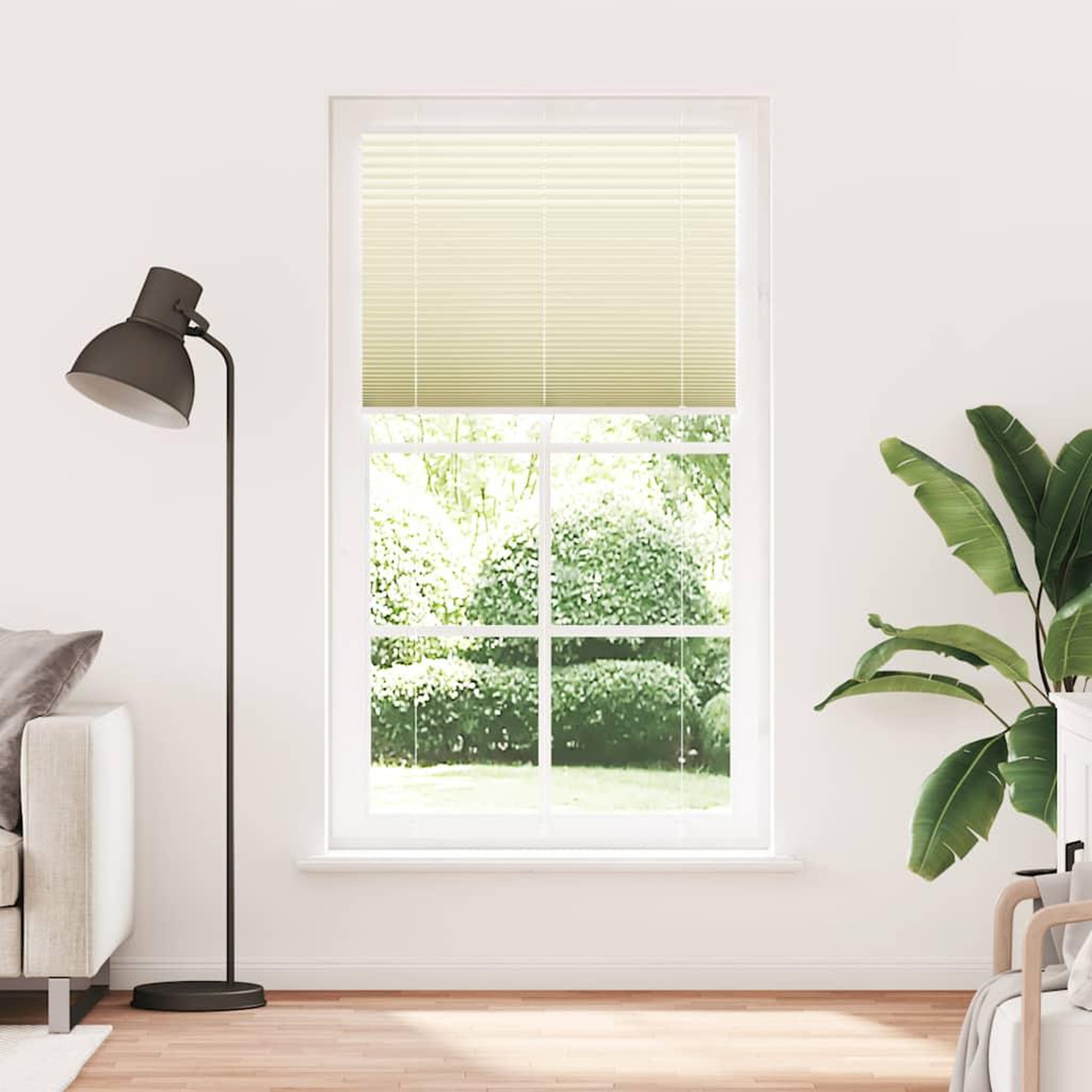Voir la diapositive 2 : VIDAXL Store plisse creme 105x200cm largeur du tissu 104,4cm polyester