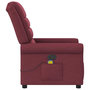 Voir la diapositive 4 : VIDAXL Fauteuil de massage inclinable Rouge bordeaux Tissu