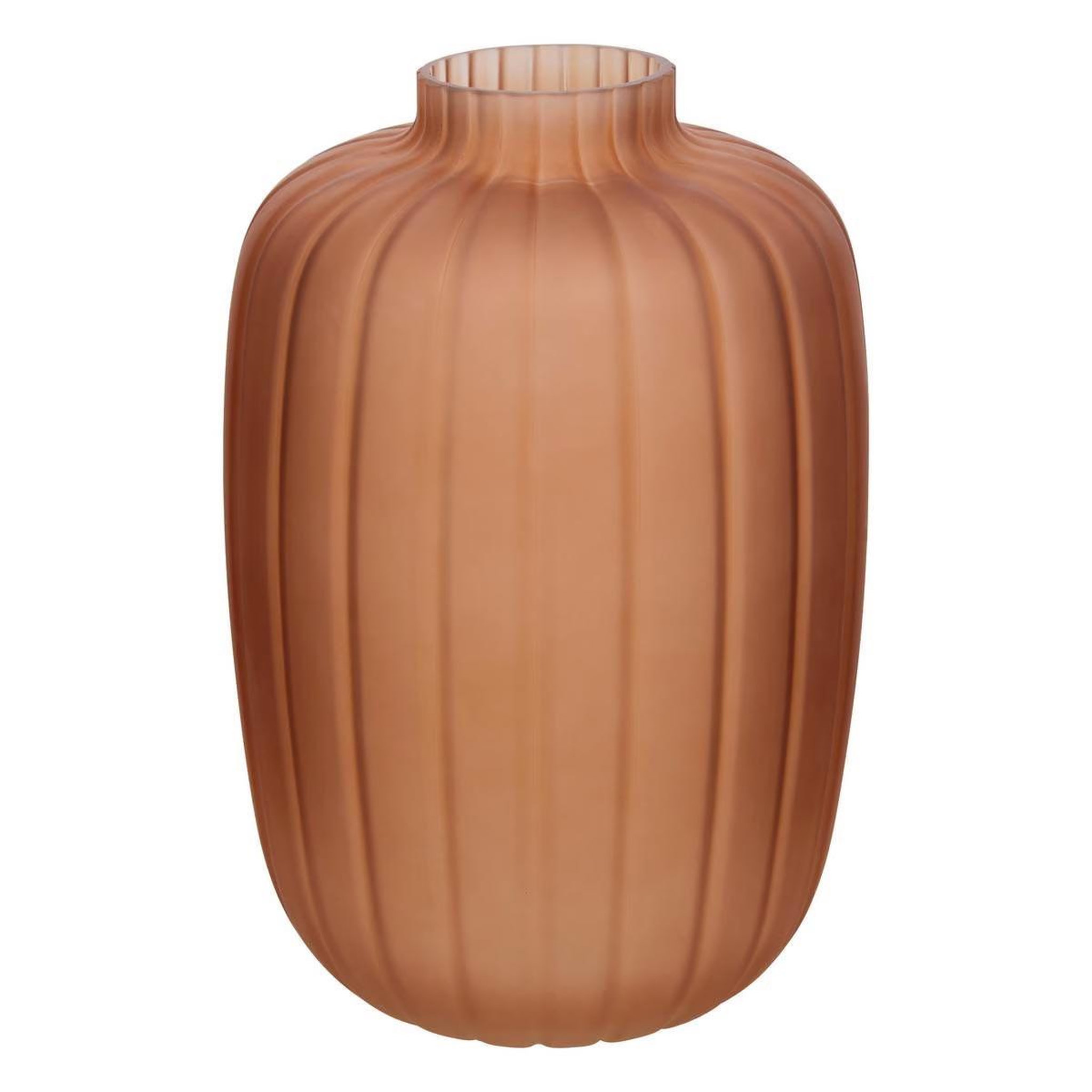 ATMOSPHERA Vase en verre fumé  tigy  30cm ambre