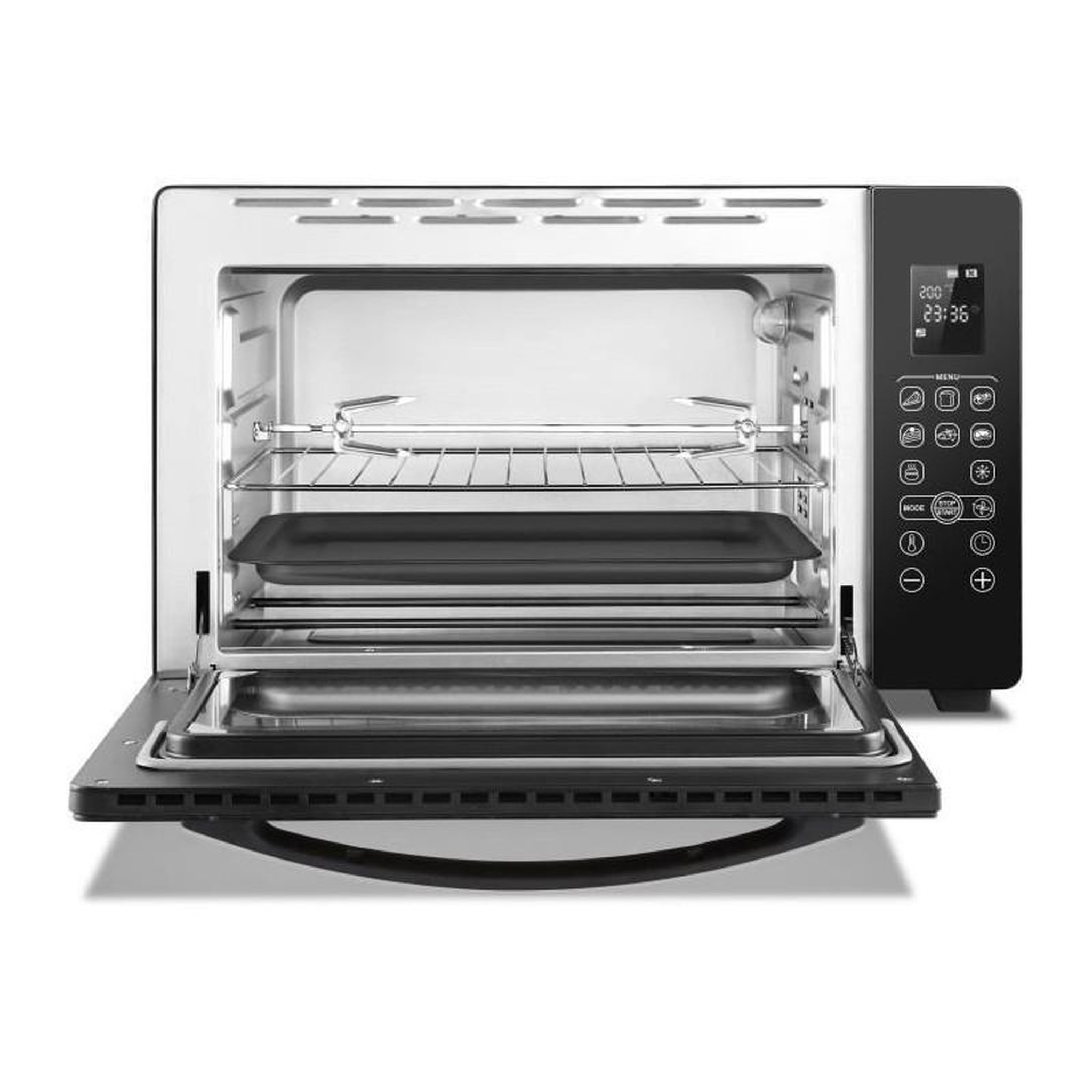 Voir la diapositive 6 : CONTINENTAL EDISON CONTINENTAL EDISON CEMF45DIG - Minifour electrique 45L noir  - 2000W - Rotissoire, Convection naturelle