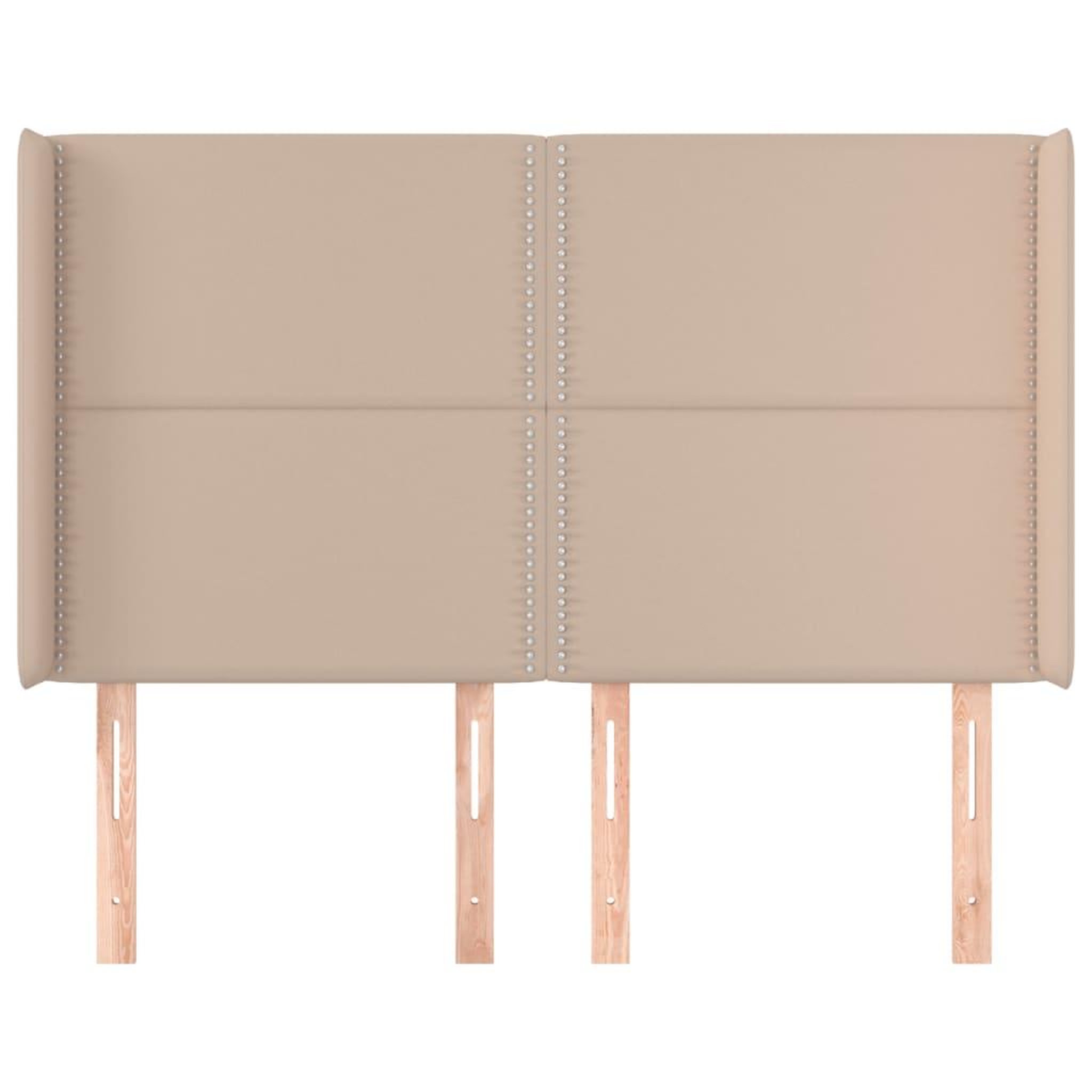 Voir la diapositive 3 : VIDAXL Tete de lit avec oreilles Cappuccino 147x16x118/128 cm