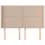 Voir la diapositive 3 : VIDAXL Tete de lit avec oreilles Cappuccino 147x16x118/128 cm