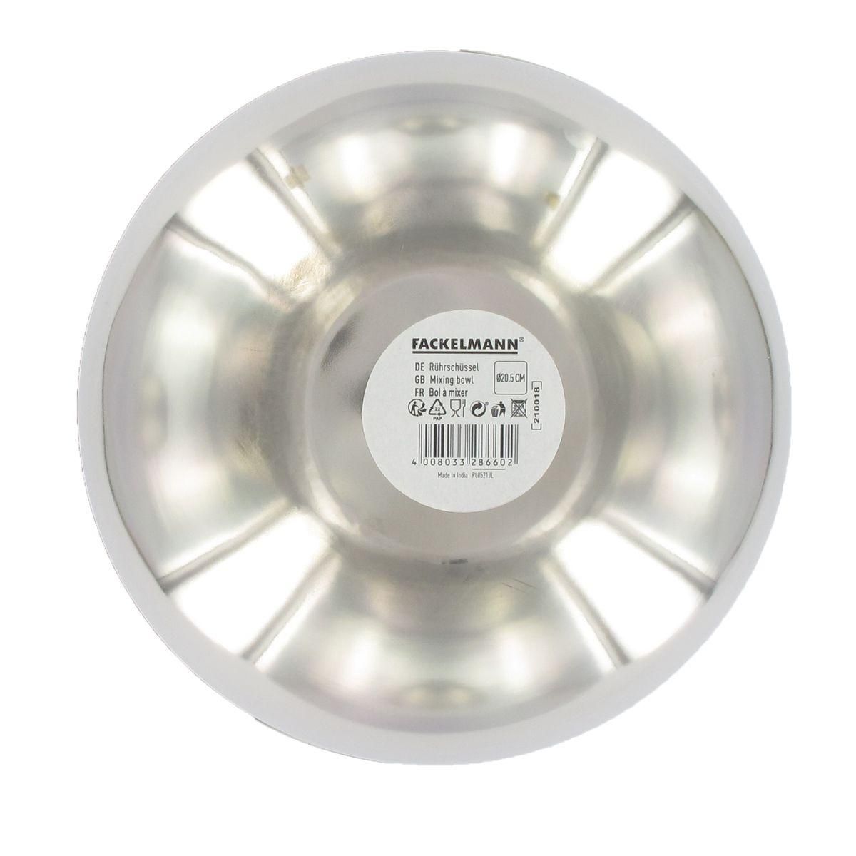 Fackelmann Bol à mixer en inox de 20,5 cm de diamètre Fackelmann Basic