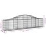 Voir la diapositive 6 : VIDAXL Paniers a gabions arques 2 pcs 200x30x40/60 cm Fer galvanise