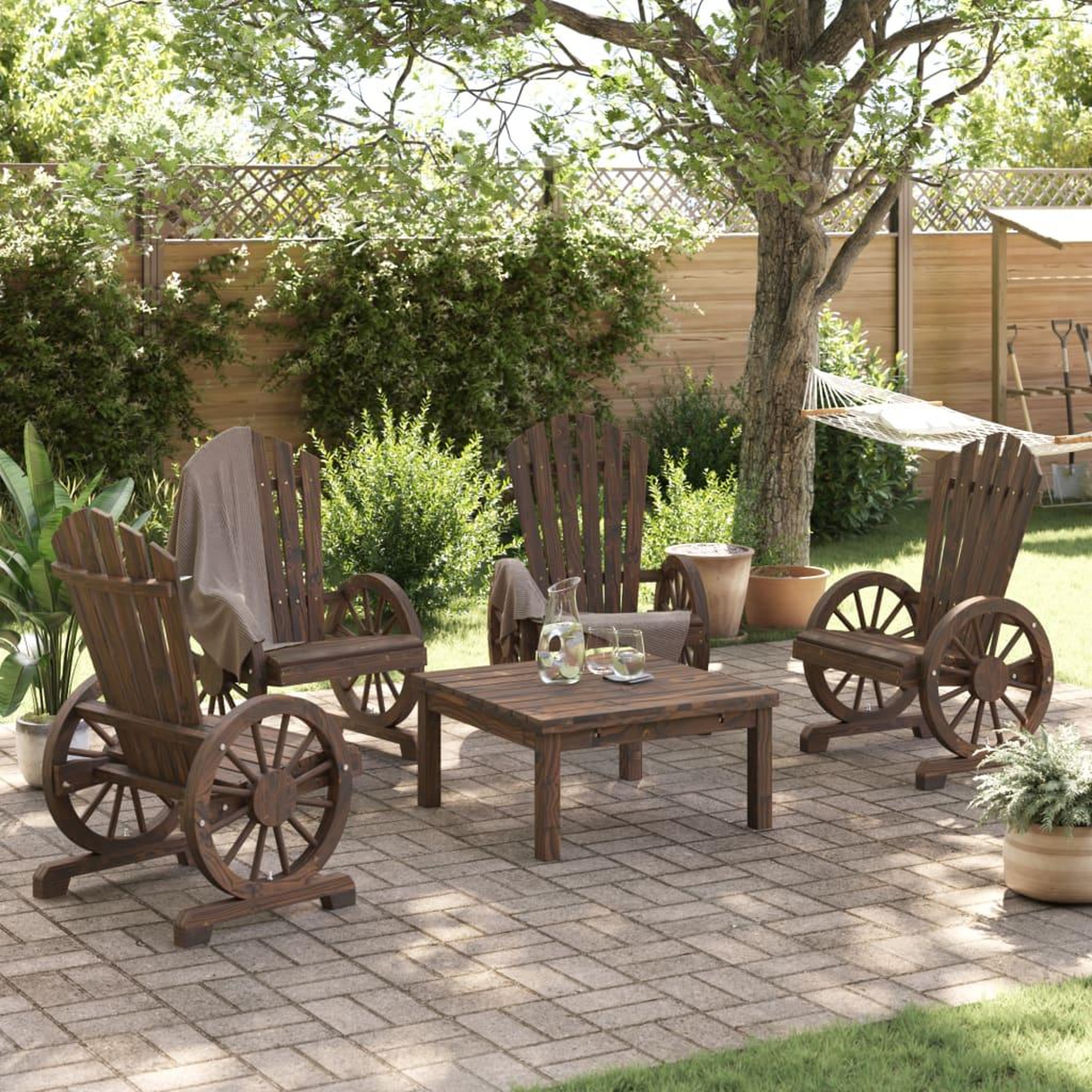 Voir la diapositive 3 : VIDAXL Chaises de jardin Adirondack lot de 4 bois de sapin massif