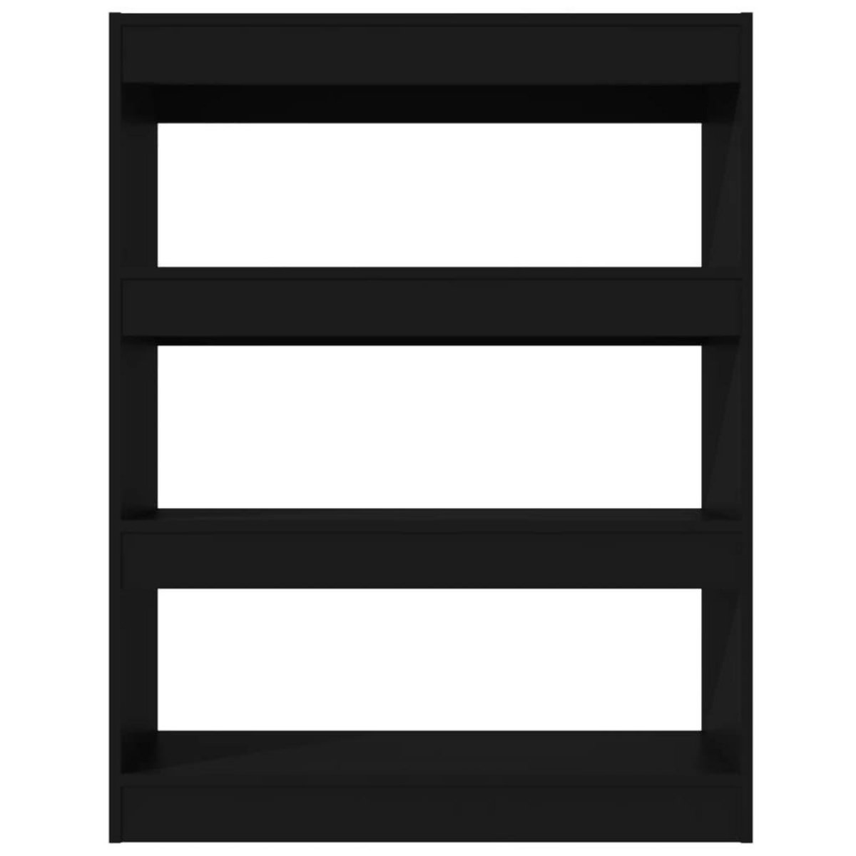 VIDAXL Bibliotheque/Cloison Noir 80x30x103 cm Bois d'ingenierie