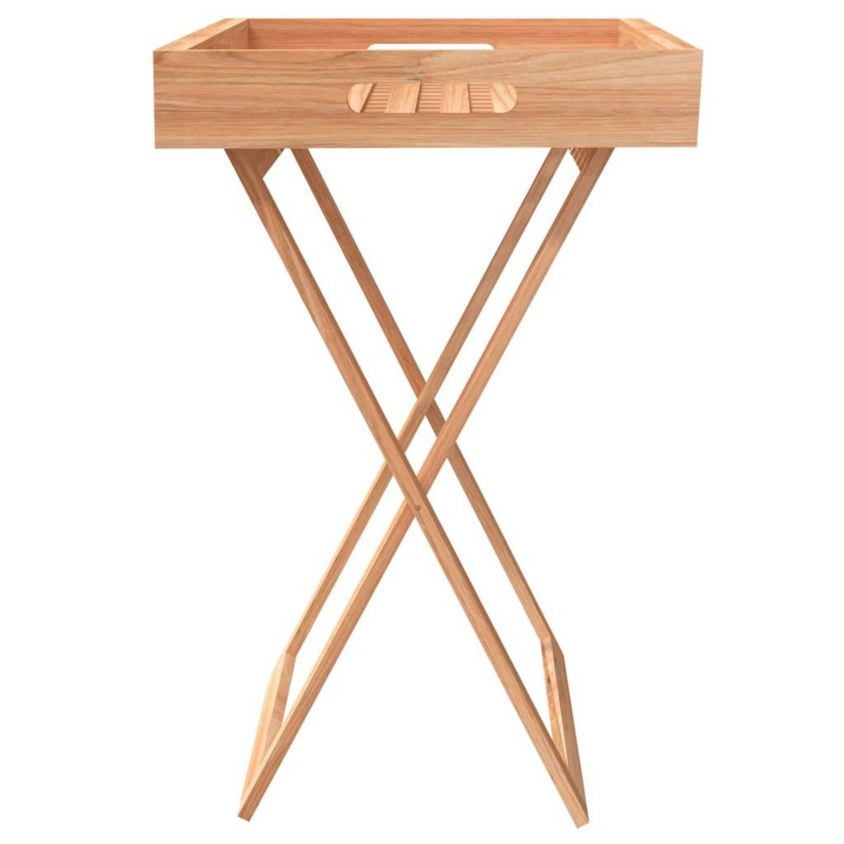 VIDAXL Table a plateau pliante 52x36x56,5 cm Bois massif de noyer
