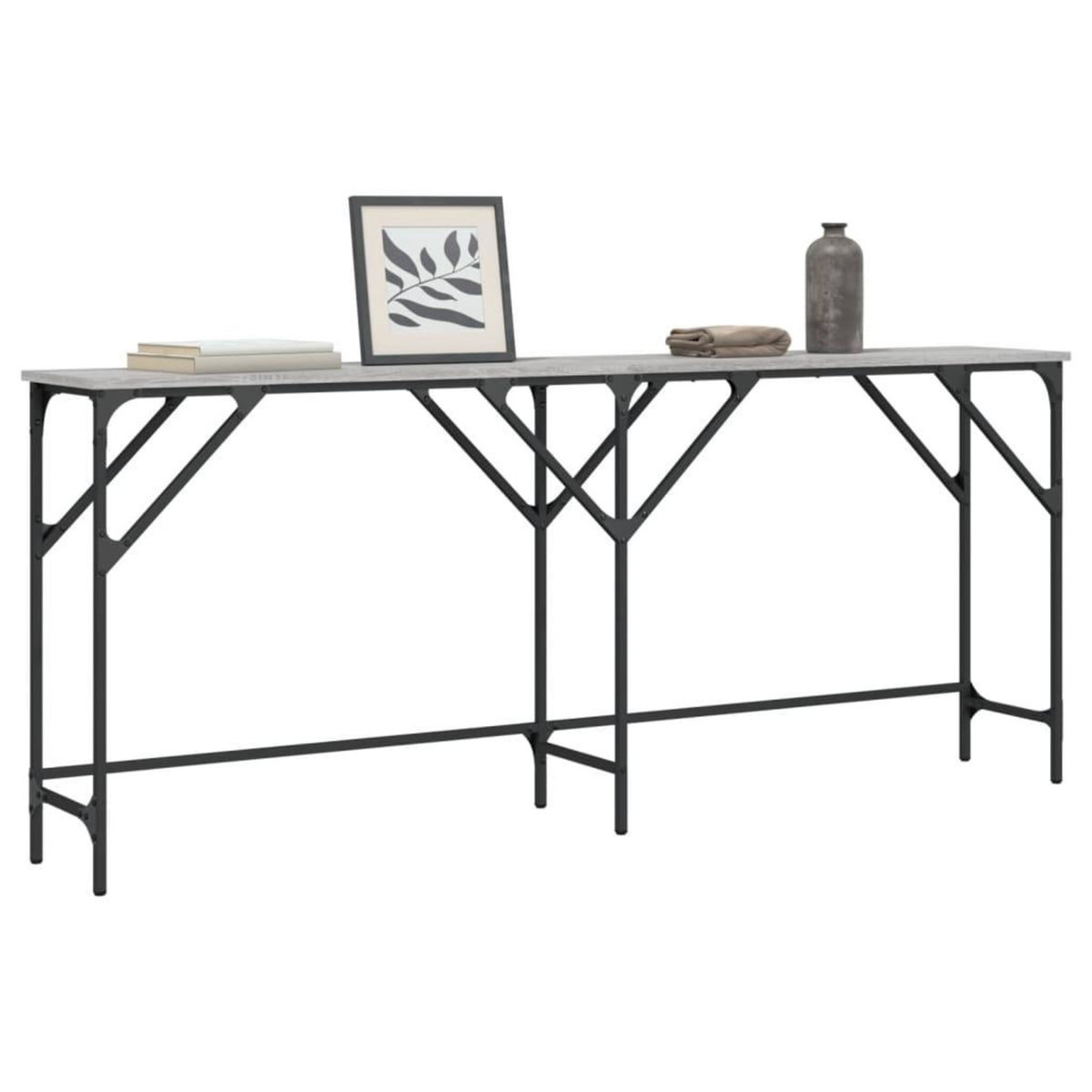 VIDAXL Table console sonoma gris 180x29x75 cm bois d'ingenierie