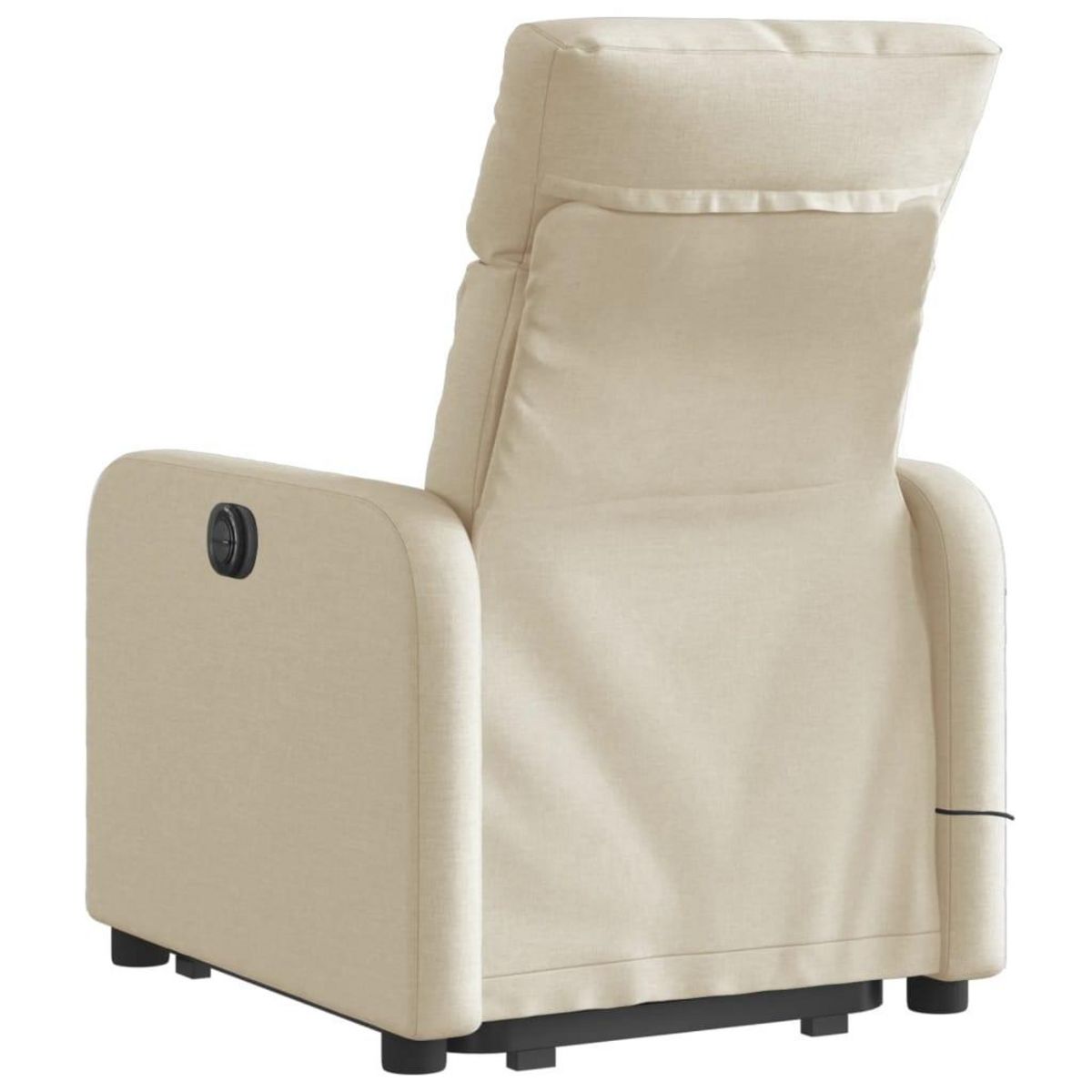 VIDAXL Fauteuil inclinable de massage Creme Tissu