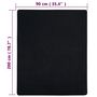 Voir la diapositive 5 : VIDAXL Draps-housses Jersey 2 pcs Noir 90x200 cm Coton