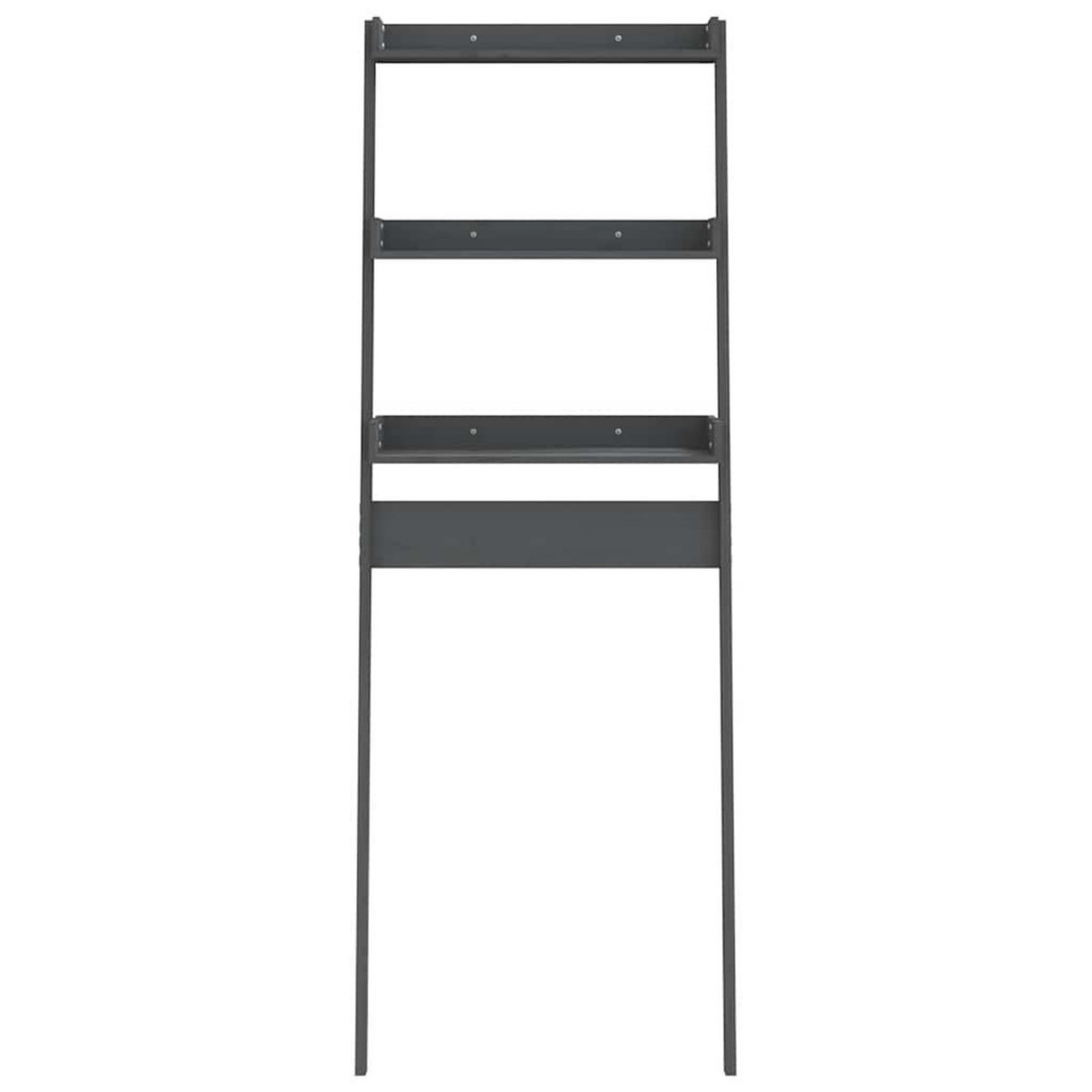 VIDAXL Etagere de toilette Gris 63,5x32x179 cm Bois de pin massif