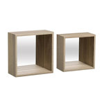 FIVE Lot de 2 Étagères Murales  Fixy  27cm Naturel