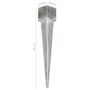 Voir la diapositive 6 : VIDAXL Piquets au sol 2 pcs argente 14x14x91 cm acier galvanise