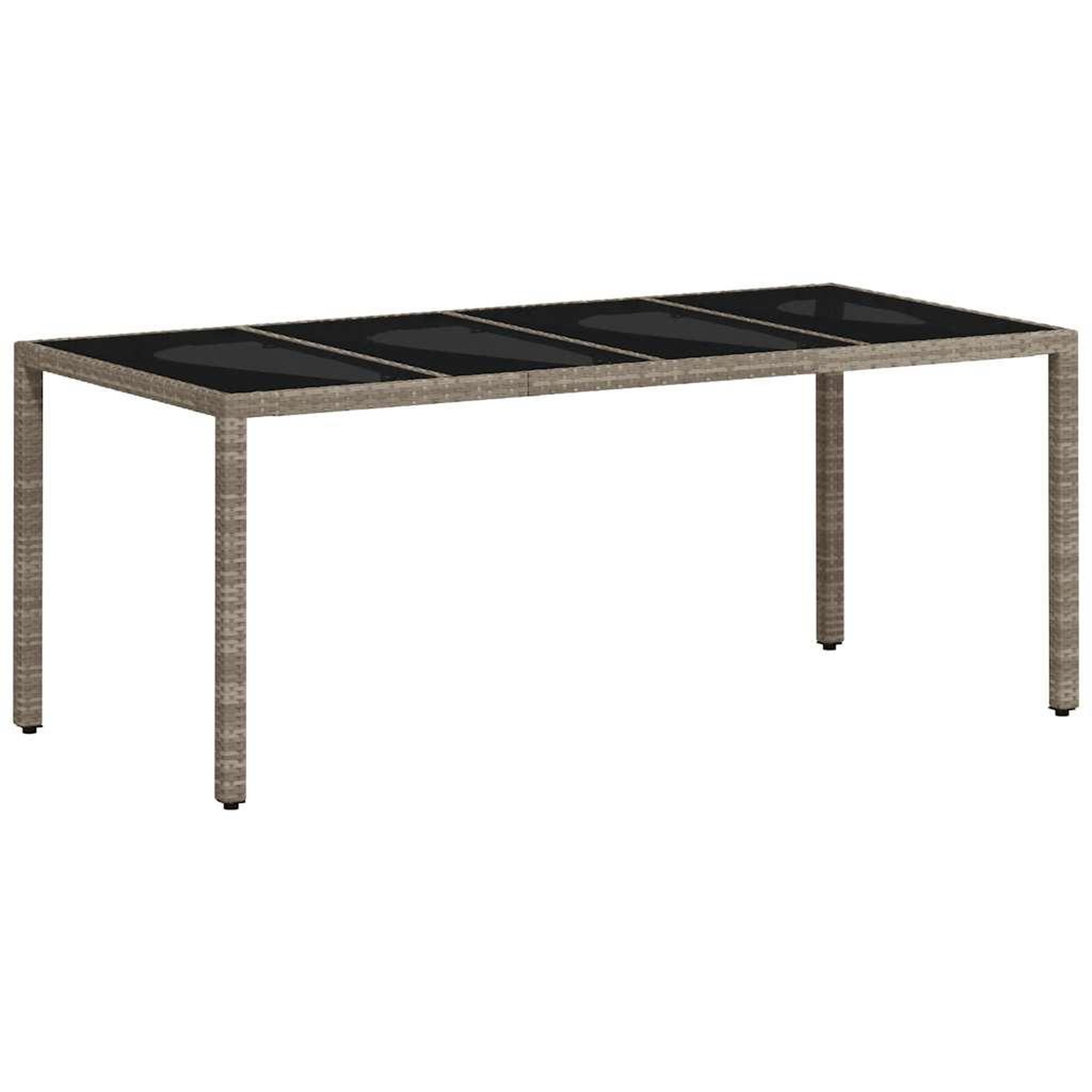Voir la diapositive 4 : VIDAXL Ensemble a manger de jardin avec coussins 7 pcs rotin et verre