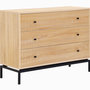Voir la diapositive 3 : HOMIFAB Commode 3 tiroirs effet bois 105 cm - Talia