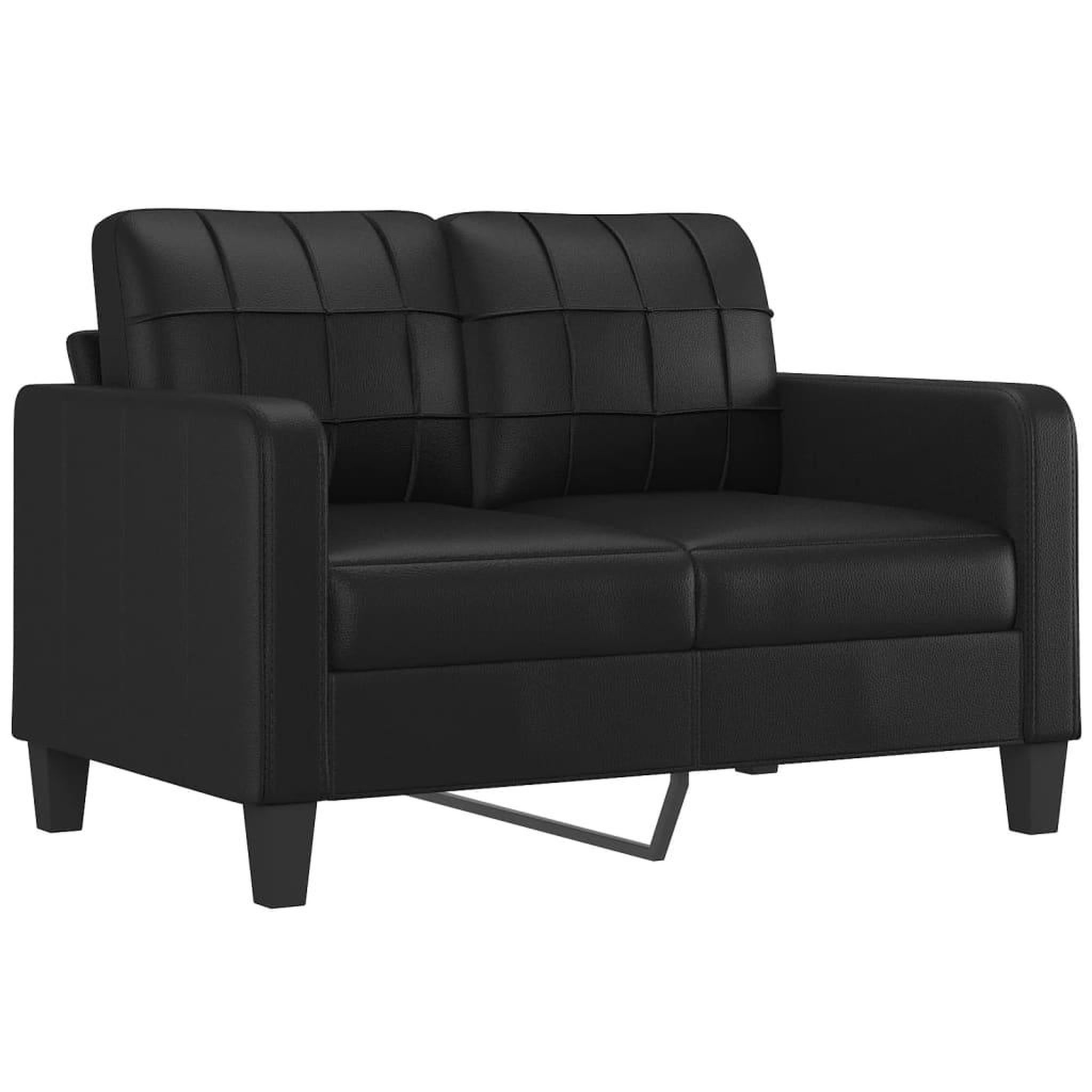 Voir la diapositive 3 : VIDAXL Ensemble de canapes 3 pcs avec coussins noir similicuir