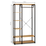Voir la diapositive 5 : ID MARKET Dressing penderie étagères L. 90 cm DETROIT design industriel