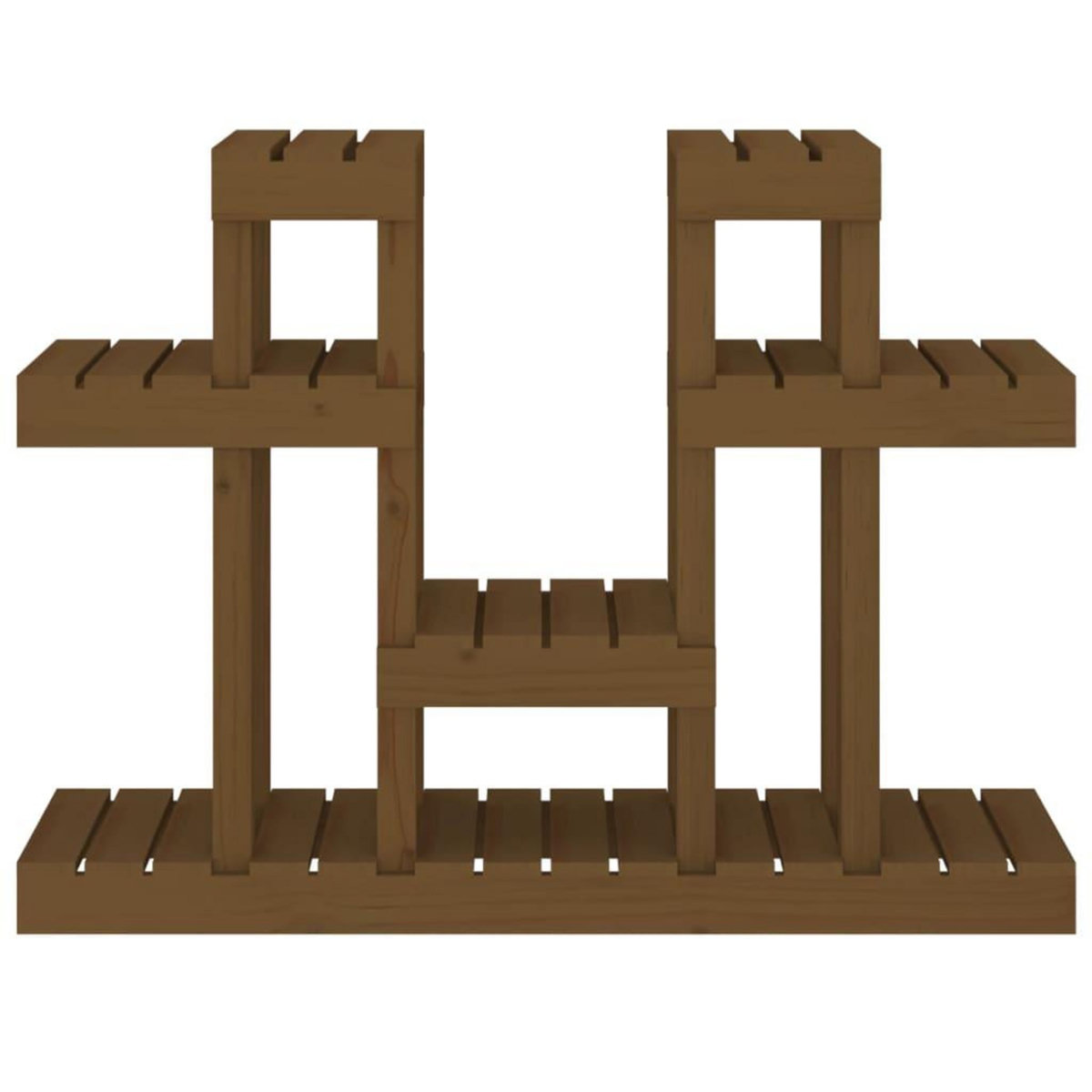 VIDAXL Support a plantes Marron miel 104,5x25x77,5 cm Bois massif pin