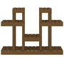 Voir la diapositive 5 : VIDAXL Support a plantes Marron miel 104,5x25x77,5 cm Bois massif pin
