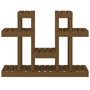 Voir la diapositive 5 : VIDAXL Support a plantes Marron miel 104,5x25x77,5 cm Bois massif pin