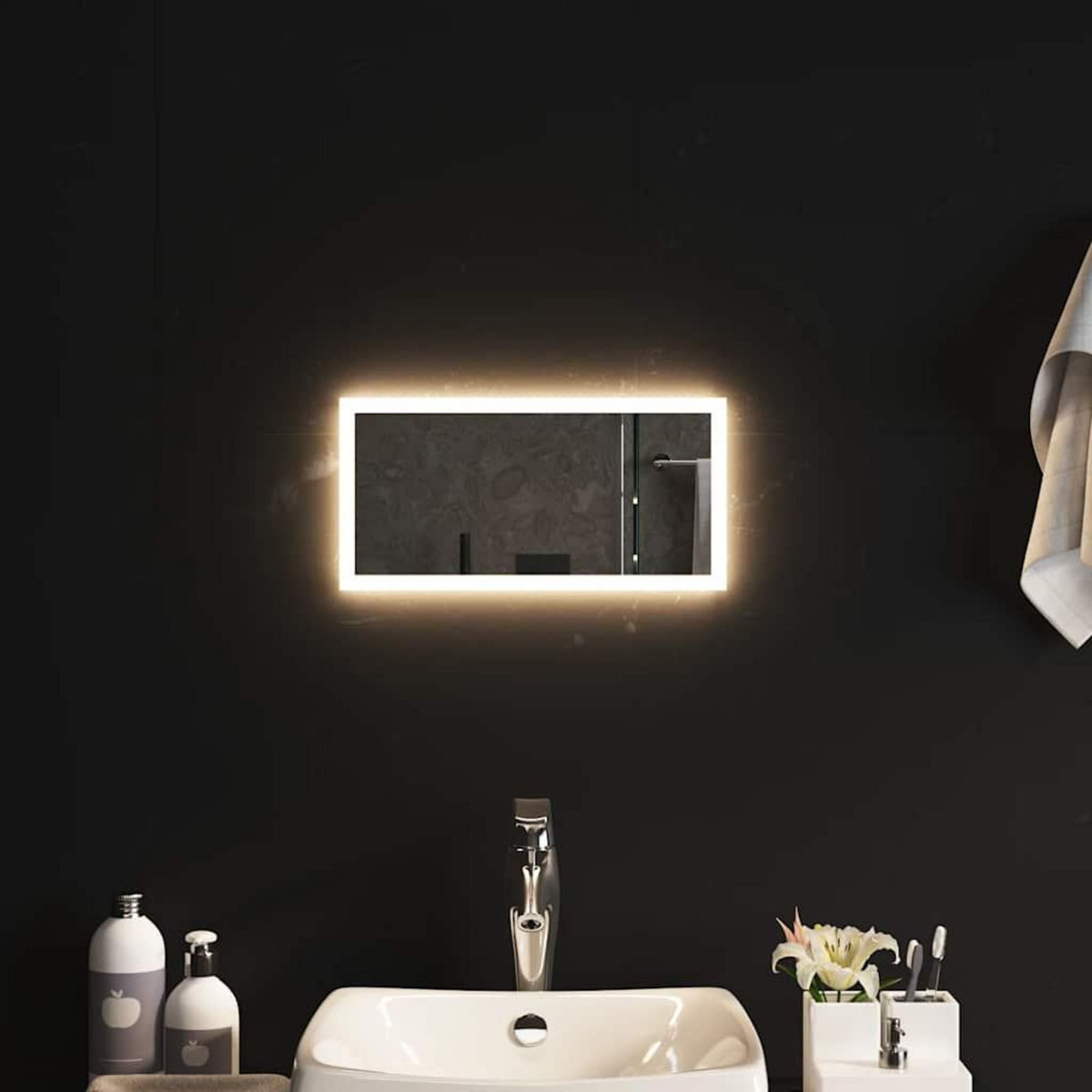 VIDAXL Miroir de salle de bain a LED 40x20 cm
