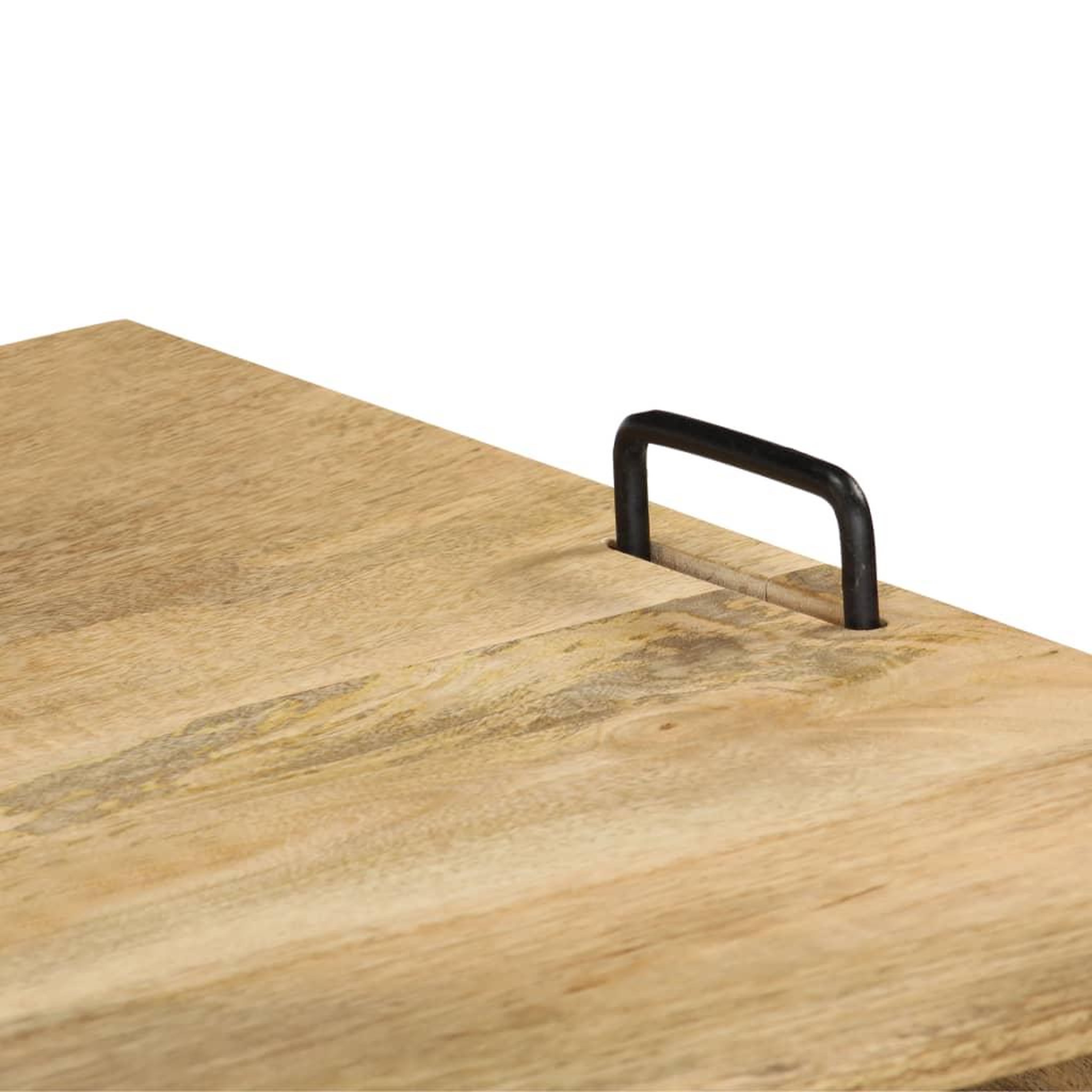 Voir la diapositive 4 : VIDAXL Meuble tv bois de manguier massif 110 x 35 x 45 cm