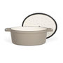 Voir la diapositive 3 : LIVOO Cocotte ovale en fonte 29cm beige - MEP129G