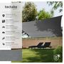 Voir la diapositive 2 : tectake Voile d'ombrage triangulaire rectangulaire avec une protection UV 50+ gris 5 x 5 m