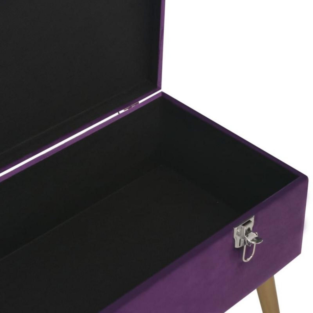 VIDAXL Banc avec compartiment de rangement 80 cm Violet Velours