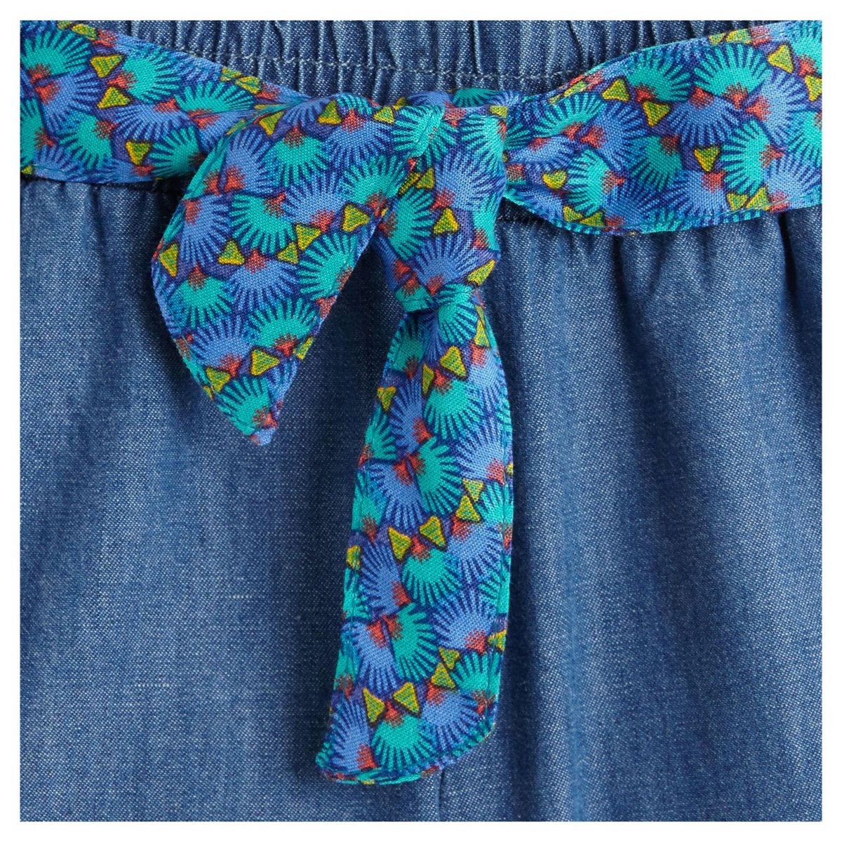 IN EXTENSO Short en jean avec ceinture fantaisie fille