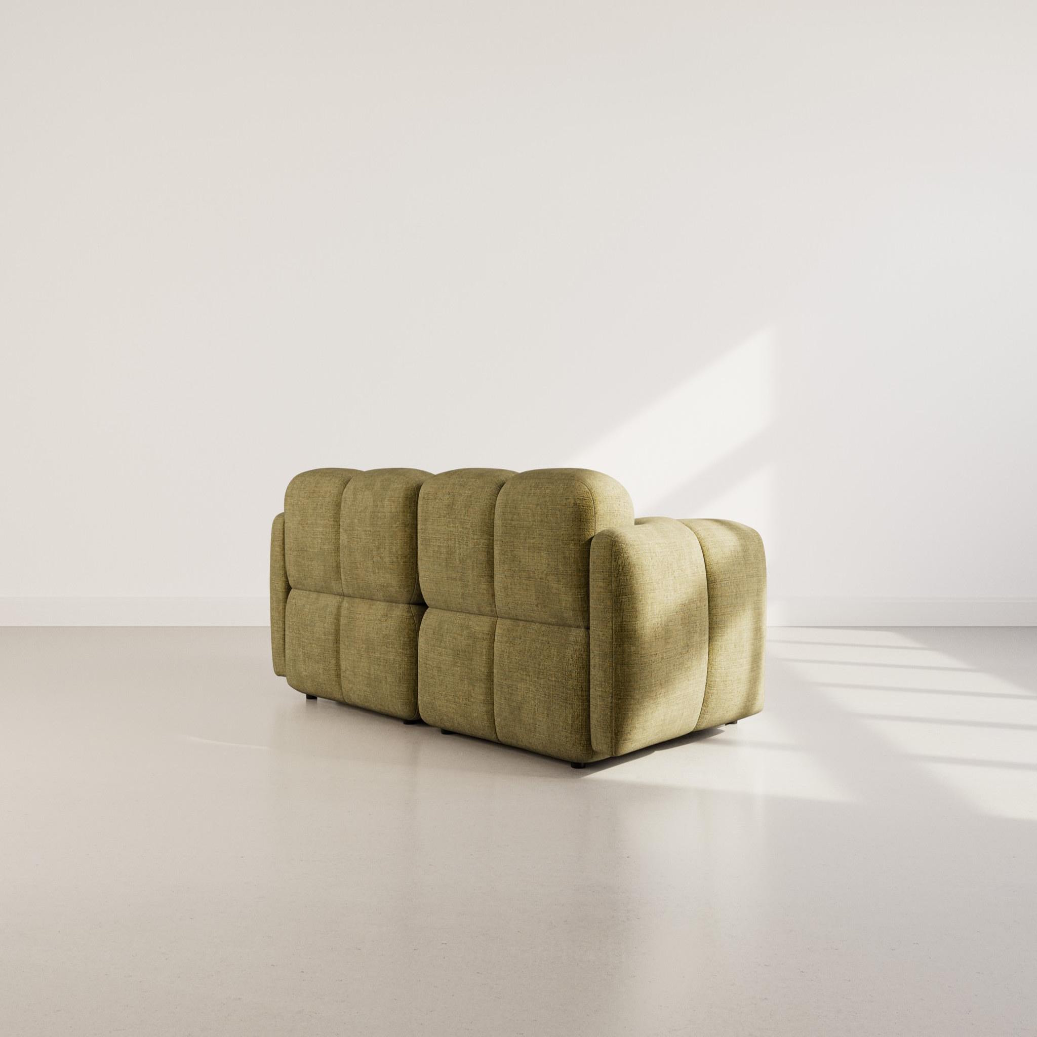 Voir la diapositive 5 : BEST MOBILIER Grace - canapé modulable 2 places en velours texturé