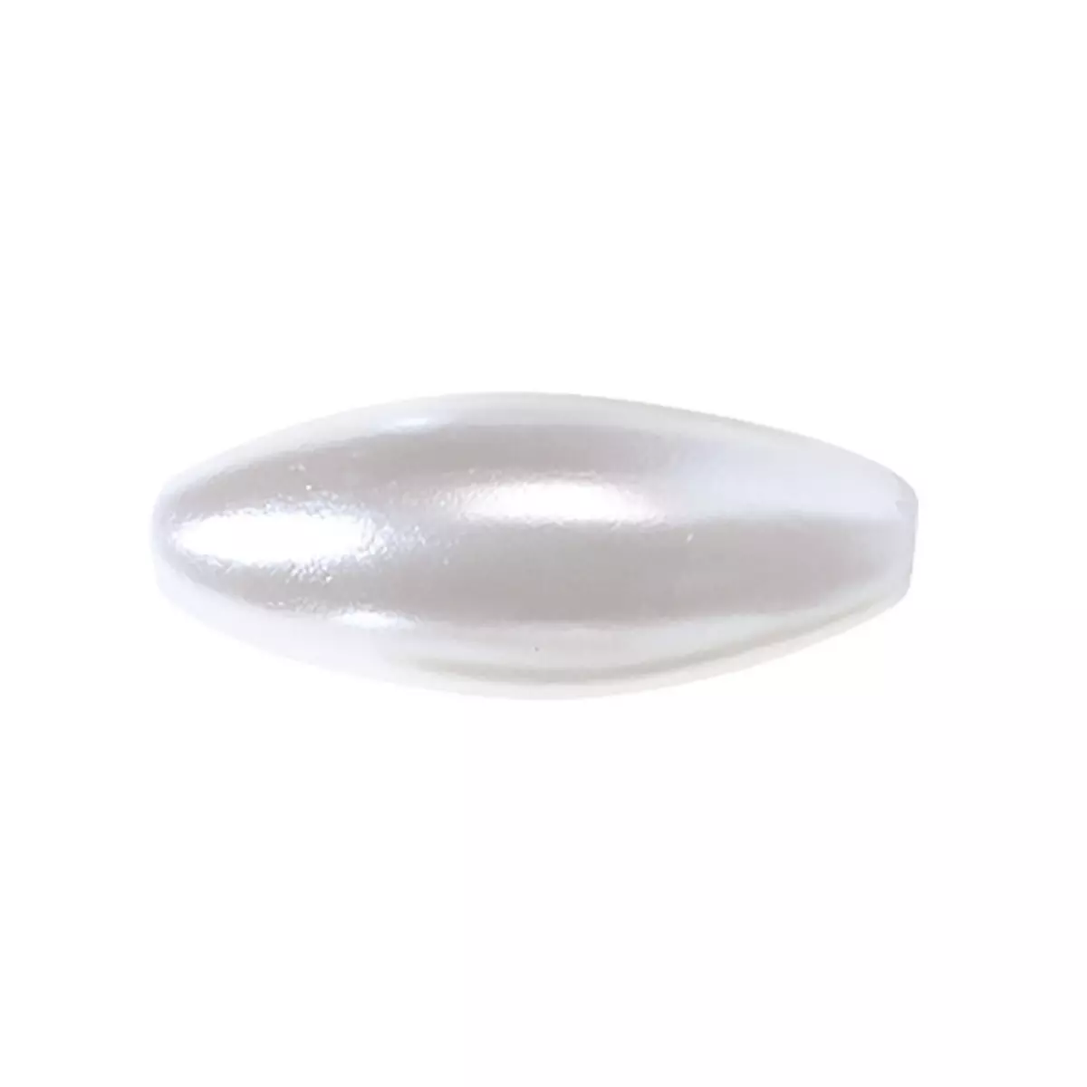 Rayher Perles blanches, 6x14 mm, boîte 25 pces