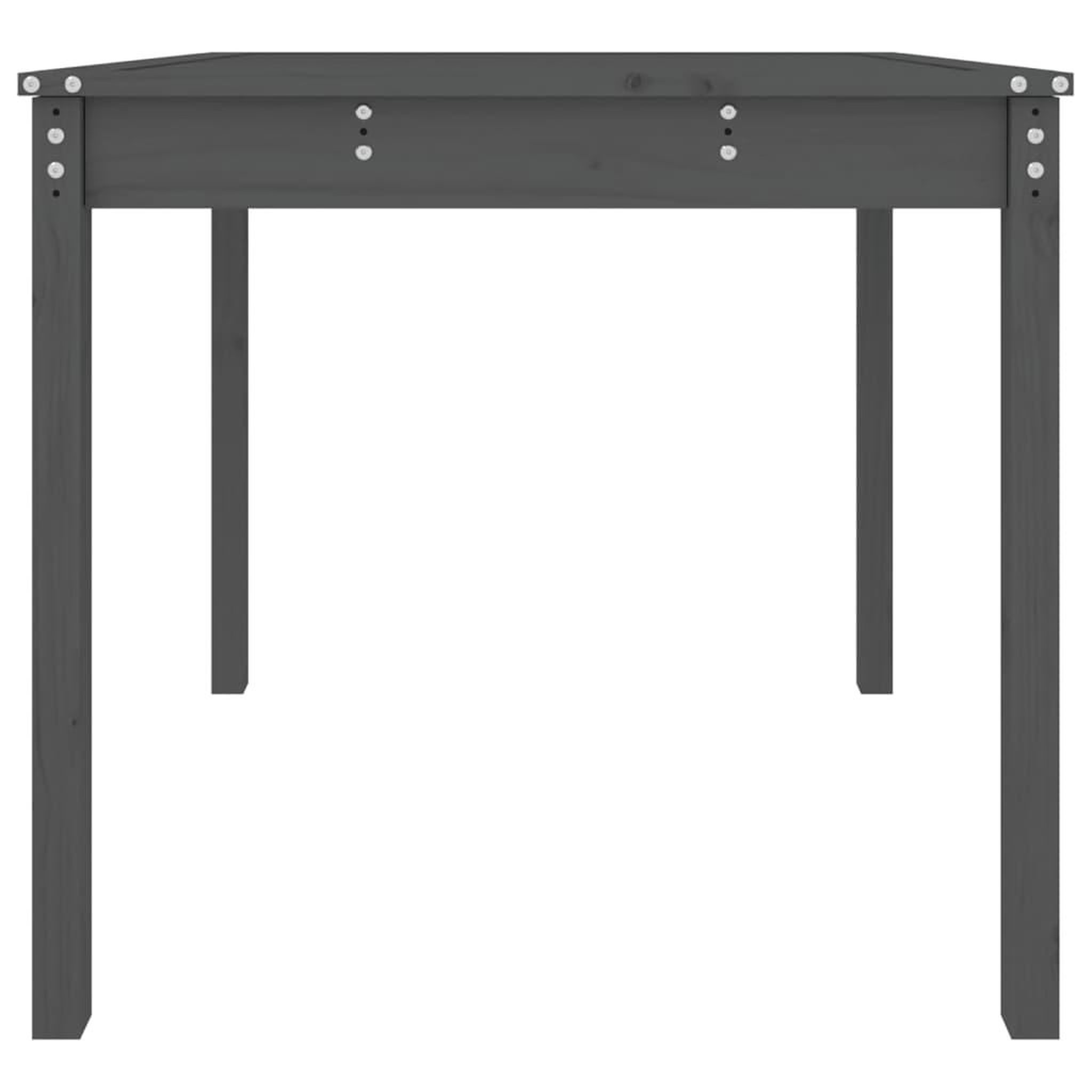 Voir la diapositive 5 : VIDAXL Table de jardin gris 82,5x82,5x76 cm bois massif de pin