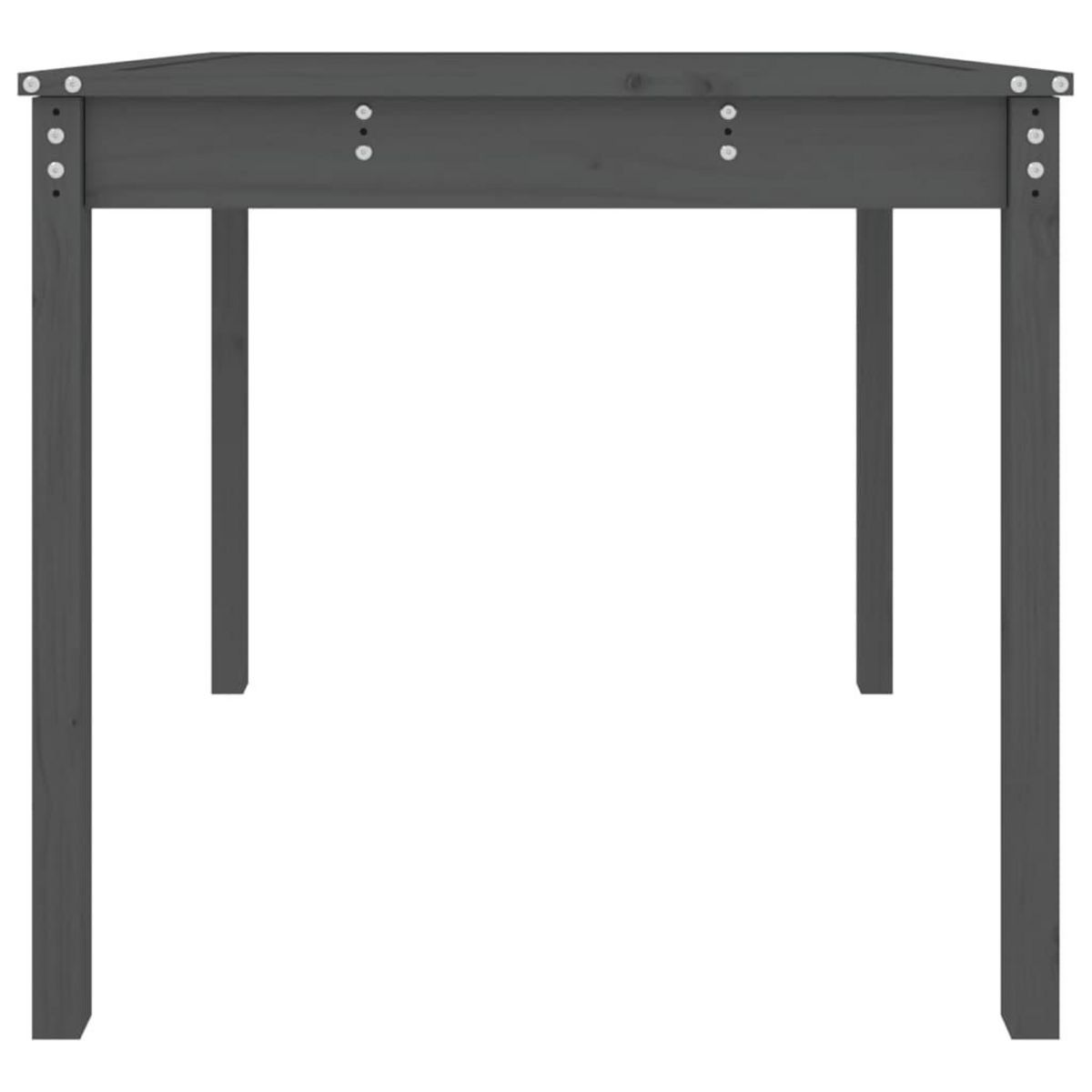 VIDAXL Table de jardin gris 82,5x82,5x76 cm bois massif de pin