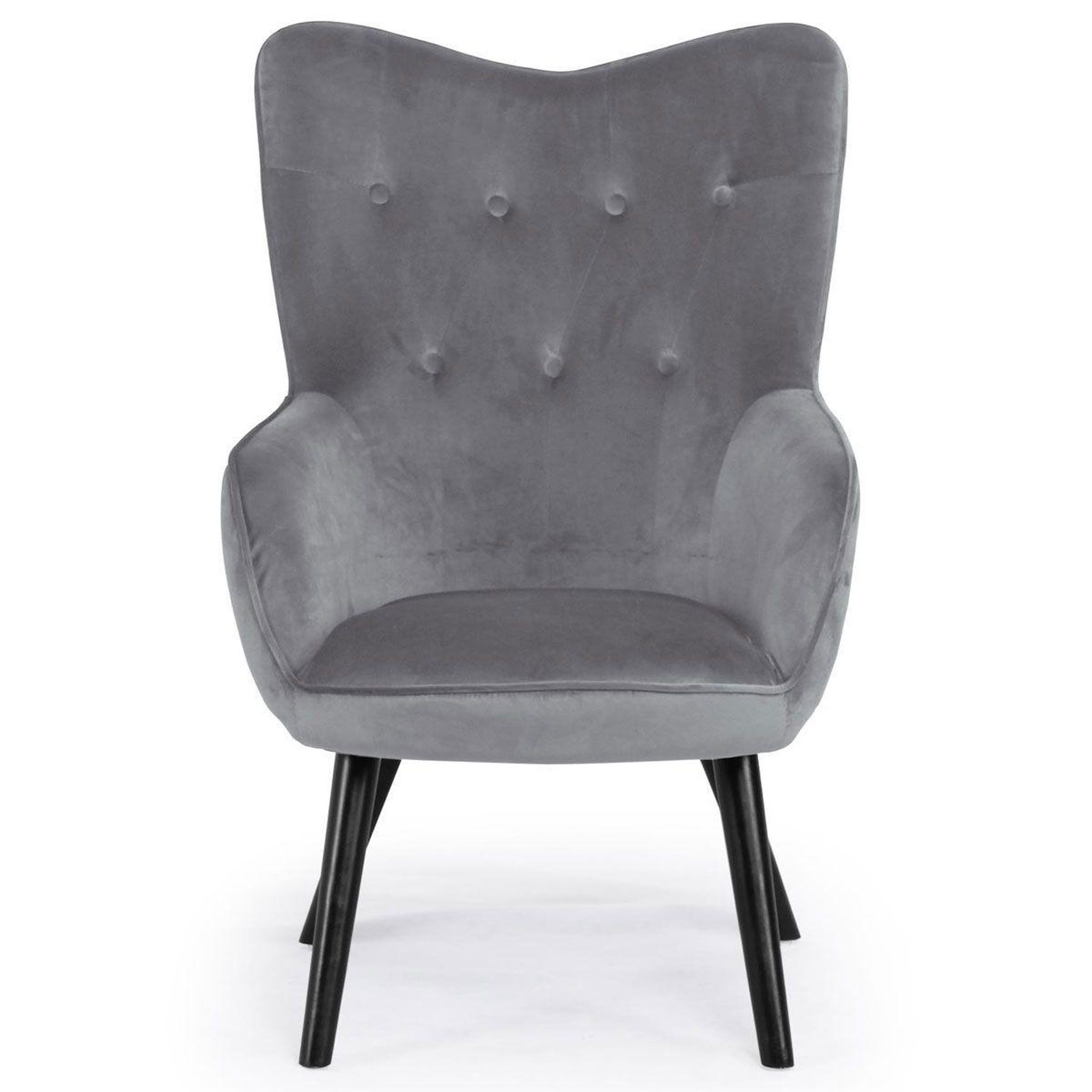 Voir la diapositive 2 : Paris Prix Fauteuil Design en Velours  Artic  100cm Gris