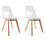 Voir la diapositive 1 : Paris Prix Lot de 2 Chaises Scandinave  Vika  83cm Transparent