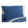 Voir la diapositive 3 : HOME LINGE PASSION Parure de couette microfibre HOME PASSION STANIS - 1 housse de couette 140 x 200 cm + 1 taie d'oreiller 63 x 63 cm - Bleu