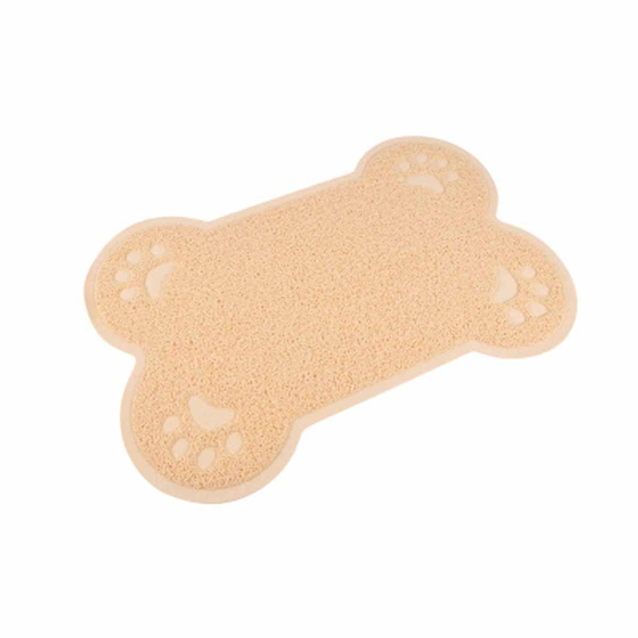 LOVE STORY Tapis repas pour chien  forme os  60cm naturel