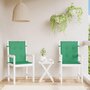 Voir la diapositive 1 : VIDAXL Coussins de chaise de jardin a dossier bas lot de 2 vert