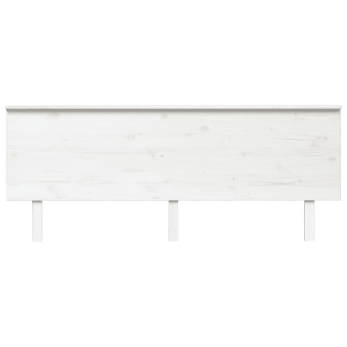VIDAXL Tete de lit Blanc 204x6x82,5 cm Bois massif de pin
