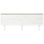 Voir la diapositive 3 : VIDAXL Tete de lit Blanc 204x6x82,5 cm Bois massif de pin